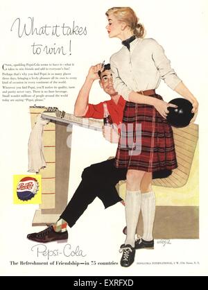 1950s Usa Pepsi Magazine Advert Stock Photo - Alamy