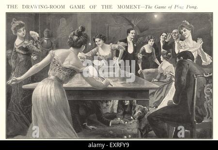 1900s UK Table Tennis Magazine Plate Stock Photo