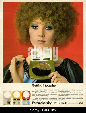 1960s UK Eylure Magazine Advert Stock Photo