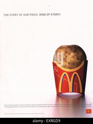 2000s UK McDonalds Magazine Advert Stock Photo - Alamy