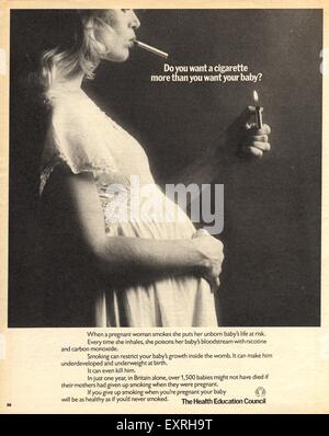 1970s UK The Health Education Council Magazine Advert Stock Photo - Alamy