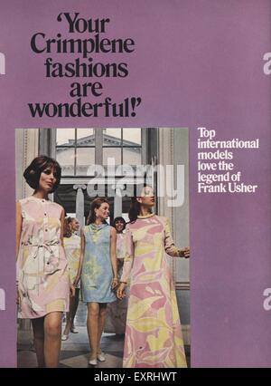 1960s UK Crimplene by ICI Magazine Advert Stock Photo