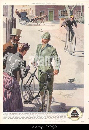 1930s UK Dunlop Magazine Advert Stock Photo
