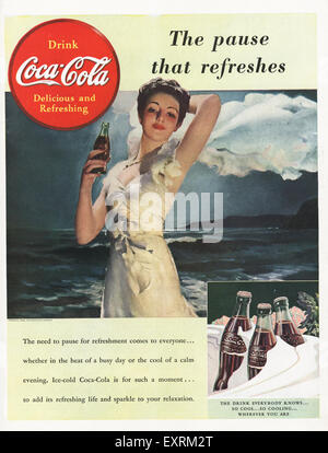 1930s USA Coca-Cola Magazine Advert Stock Photo - Alamy