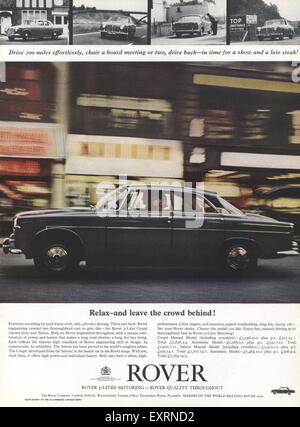 1960s UK Rover Magazine Advert Stock Photo - Alamy