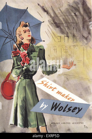 1940s UK Wolsey Magazine Advert Stock Photo