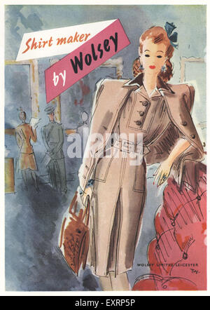 1940s UK Wolsey Magazine Advert Stock Photo