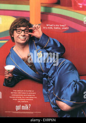 1990s USA Milk Magazine Advert Stock Photo