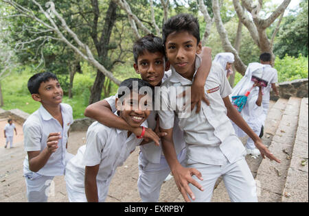 School Boys, Mihintale, Sri Lanka Stock Photo