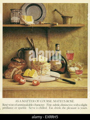 1970s UK Mateus Rose Magazine Advert Stock Photo