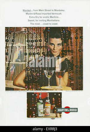 1960s USA Martini Magazine Advert Stock Photo
