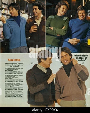 1970s UK Peter Craig Mens Fashion Catalogue/ Brochure Plate Stock Photo ...