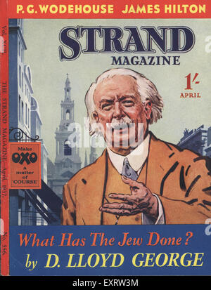 1930s UK Strand Magazine Magazine Cover Stock Photo