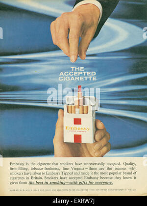 1960s UK Embassy Magazine Advert Stock Photo - Alamy