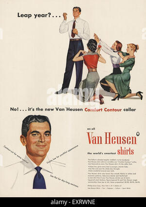 1940s USA Van Heusen Magazine Advert Stock Photo