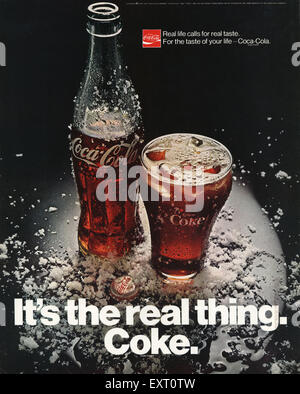 1970s USA Coca-Cola Magazine Advert Stock Photo - Alamy