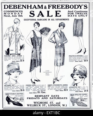 1920s UK Debenhams and Freebodys Magazine Advert Stock Photo - Alamy