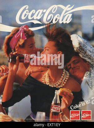 1980s UK Coca-Cola Magazine Advert Stock Photo - Alamy