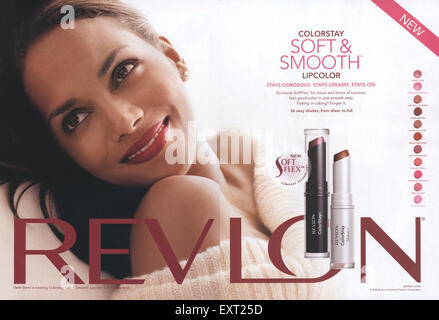 2000s UK Revlon Magazine Advert Stock Photo