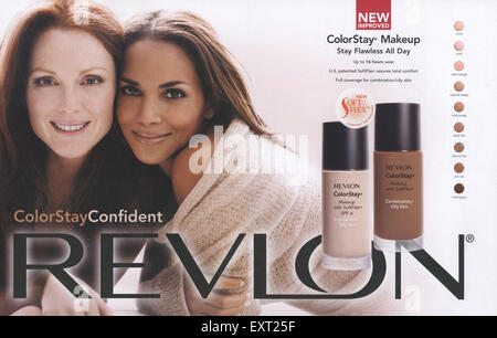 2000s UK Revlon Magazine Advert Stock Photo