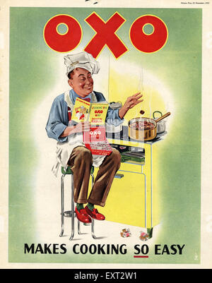 1950s UK OXO Magazine Advert Stock Photo