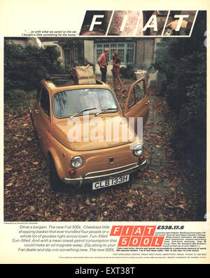 1970s UK Fiat Magazine Advert Stock Photo