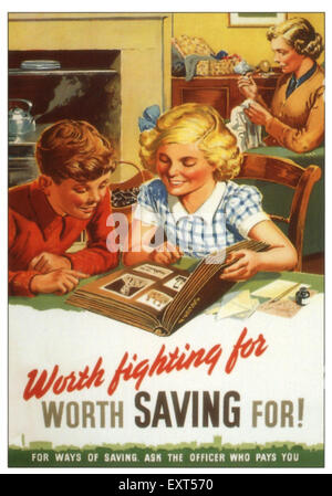 1940s UK Post Office Savings Poster Stock Photo: 85357598 - Alamy