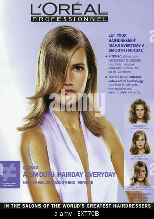 2000s UK L'Oreal Magazine Advert Stock Photo