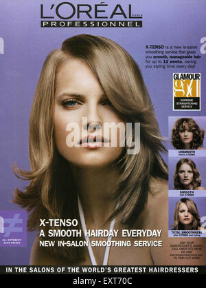 2000s UK L'Oreal Magazine Advert Stock Photo