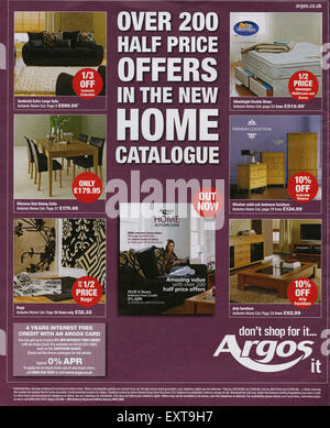 2000s UK Argos Magazine Advert Stock Photo