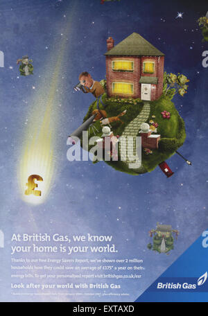 2000s UK British Gas Magazine Advert Stock Photo