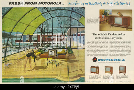 1960s USA Motorola Magazine Advert Stock Photo