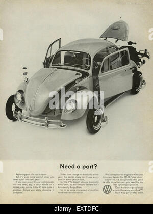 1960s USA Volkswagen Beetle Magazine Advert Stock Photo - Alamy