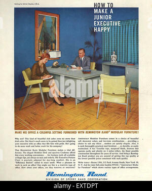 1950s USA Remington Rand Magazine Advert Stock Photo