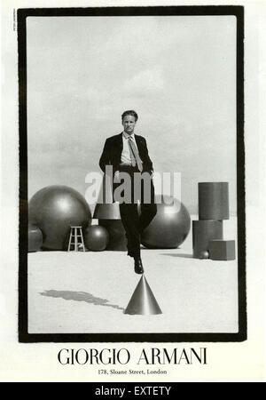 1990s UK Armani Magazine Advert Stock Photo - Alamy