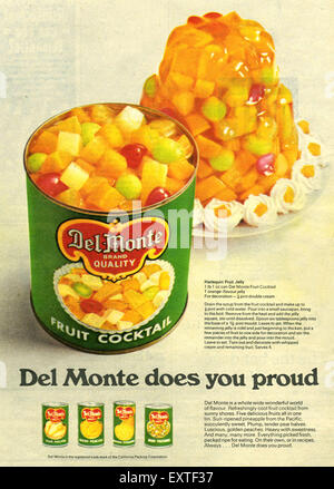 1960s UK Del Monte Magazine Advert Stock Photo