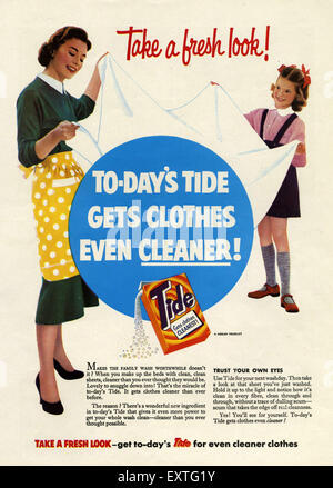 1950s UK Tide Magazine Advert Stock Photo - Alamy