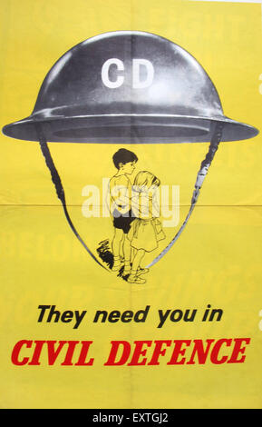 1940s UK Civil Defence Poster Stock Photo
