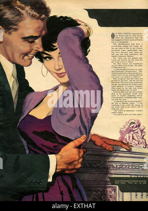 1950s UK Romance Magazine Plate Stock Photo