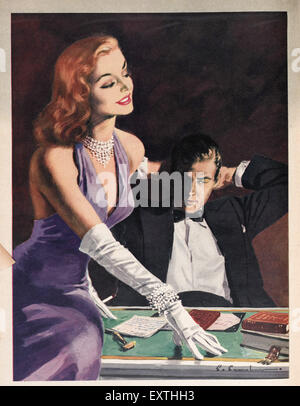 1950s UK Woman Magazine Plate Stock Photo