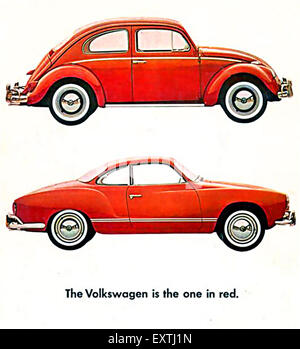 1960s USA Volkswagen VW Magazine Advert Stock Photo