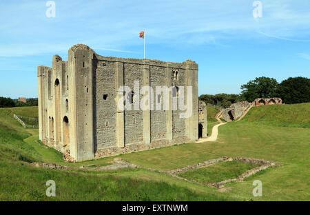 Castle Rising Castle, 12th century Norman keep, Norfolk England UK English medieval castles Stock Photo