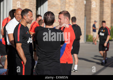 Renton, Washington, USA . 16th July, 2015. WAYNE ROONEY at the Manchester United F.C. practice at the Virginia Mason Athletic Center during the 2015 International Champions Cup Credit:  Paul Gordon/Alamy Live News Stock Photo