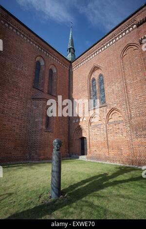 Bust at Meldorf Cathedral, Schleswig-Holstein, Germany Stock Photo