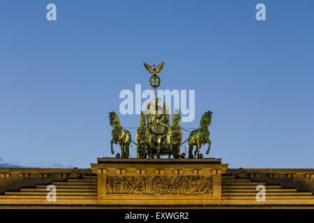 Quadriga, Brandenburg Gate, Berlin, Germany, Europe Stock Photo