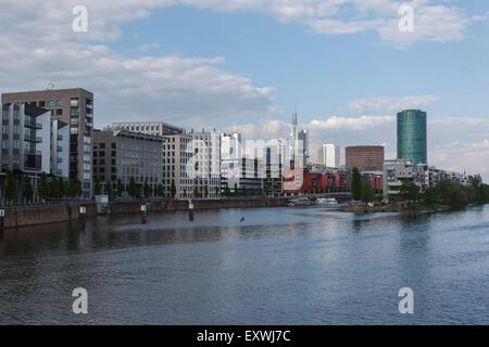 Westhafen, Frankfurt am Main, Hesse, Germany, Europe Stock Photo