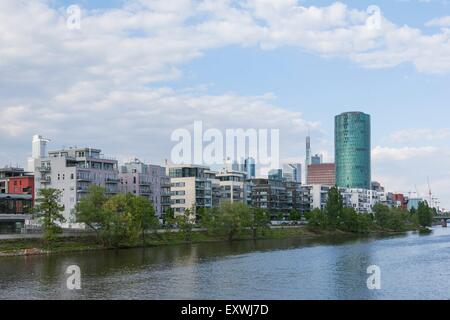Westhafen, Frankfurt am Main, Hesse, Germany, Europe Stock Photo