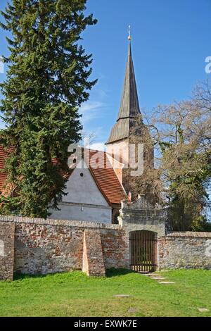 Church, Mellenthin, Usedom, Mecklenburg-Western Pomerania, Germany, Europe Stock Photo