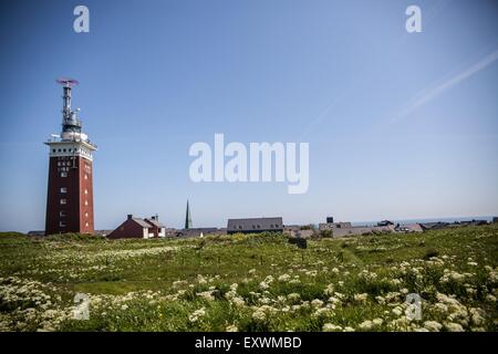 Lighthouse on Helgoland, Schleswig-Holstein, Germany Stock Photo