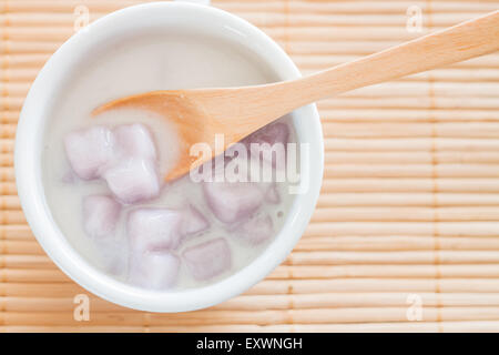 Bua Loi , Thai dessert with taro flour and coconut milk, stock photo Stock Photo